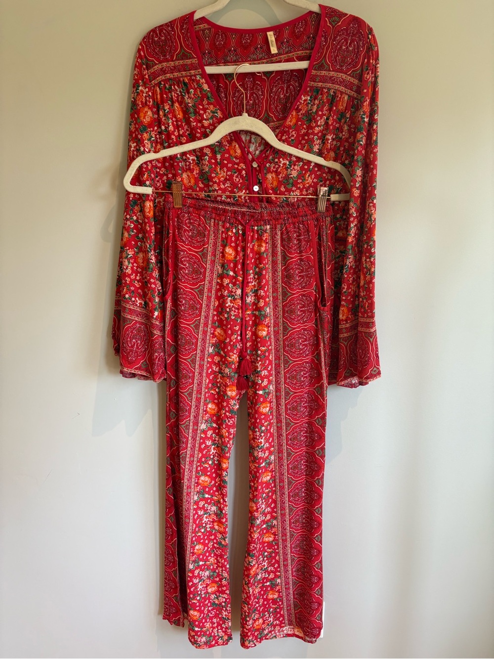 Tulle & Batiste Boho Floral Paisley Matching Set / Size S
